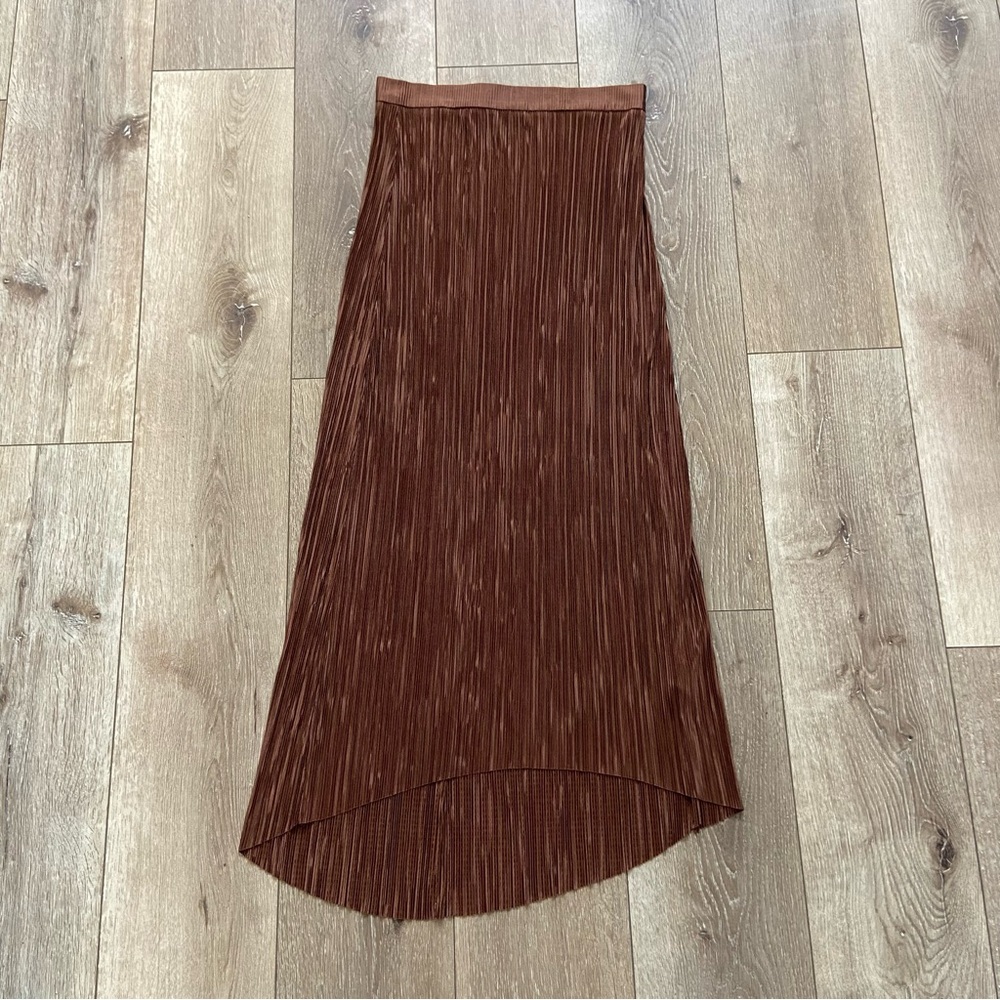 Furnari Brown Textured Skirt